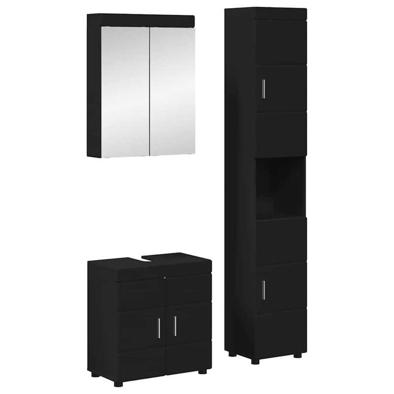 Vanity & Mirror Set, Black