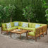 Caernarfon Acacia 7 - Person Patio Conversation Set with Cushions