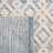Vermont Hand Woven Wool/Cotton Geometric Rug in Ivory/Blue-724185796