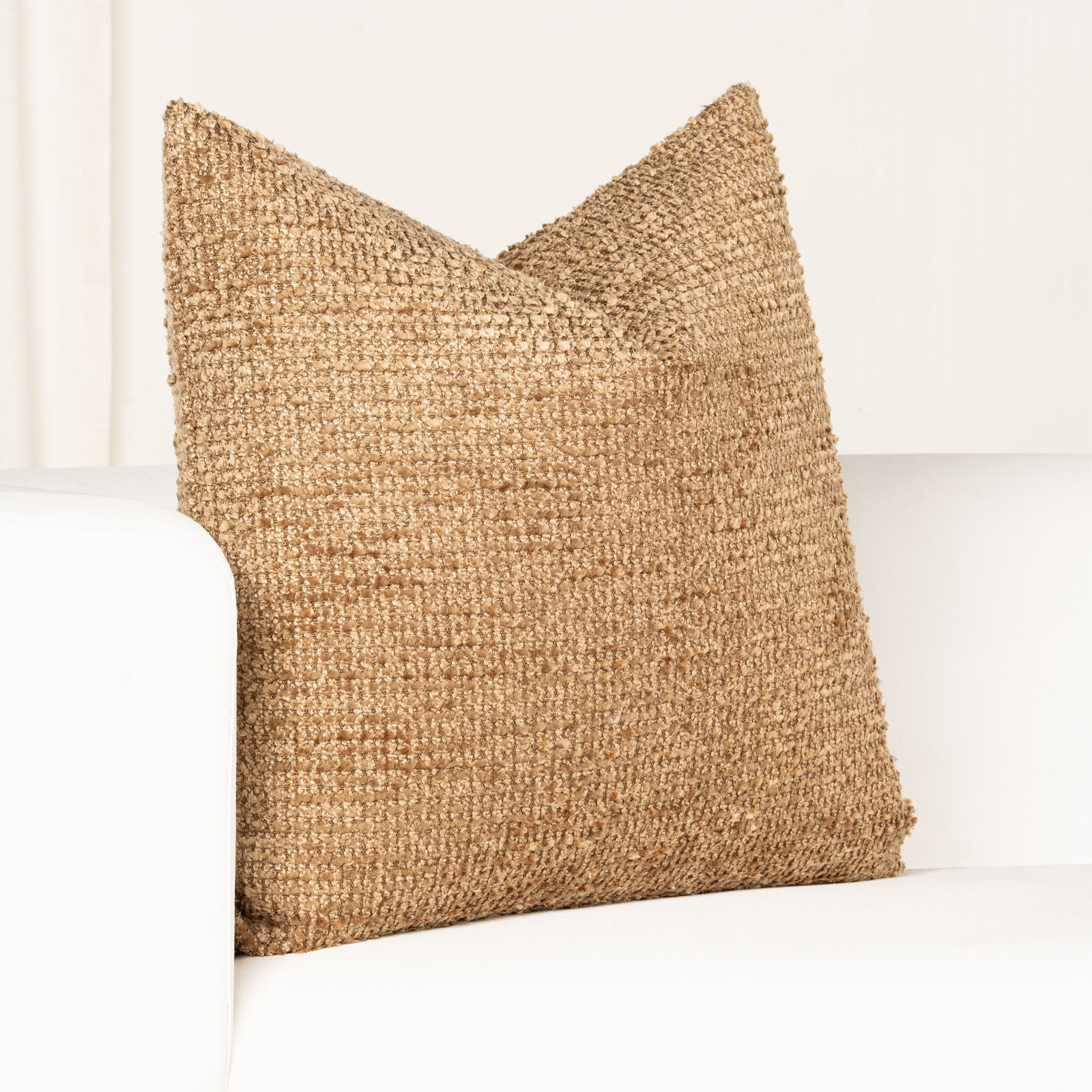 Throw Pillow, Square 16", Polyester, Brown