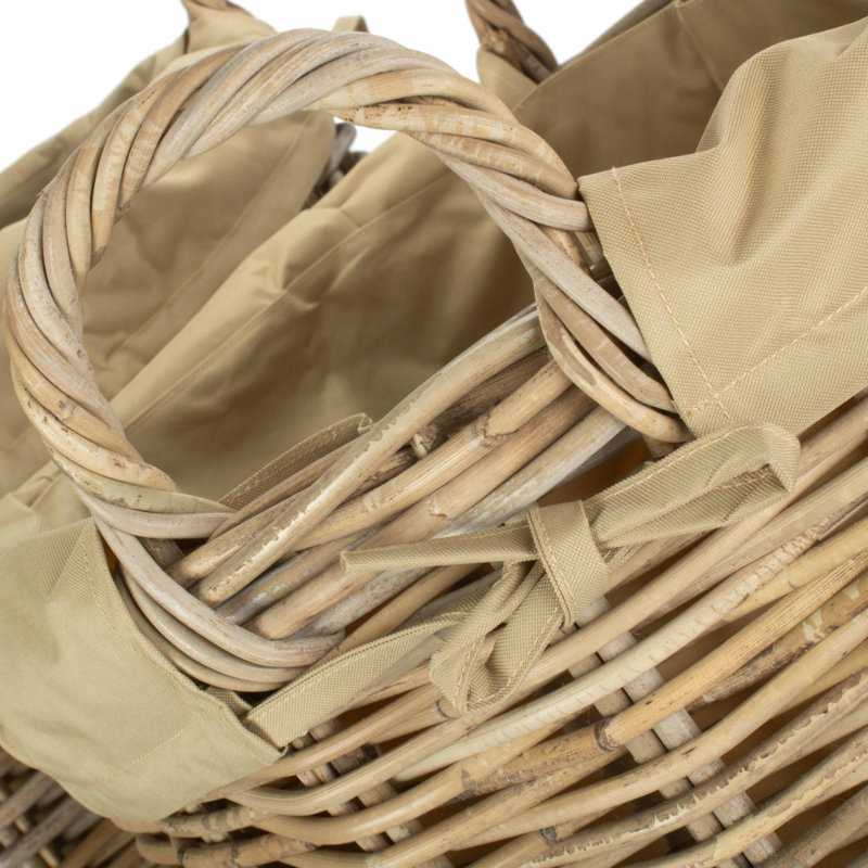 Gavrila Rattan Log Carrier, 59" H x 60" W x 60" D