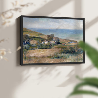 Vue du bord de mer près de Wargemont en normalité - reproduction encadrée - réaménageable