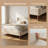 Modern Beige Velvet Upholstered Platform Bed with Wingback Headboard and Walnut Wooden Legs, No Box Spring Needed with Wood Slat Support, 600 lb Capacity-891241517-891241519