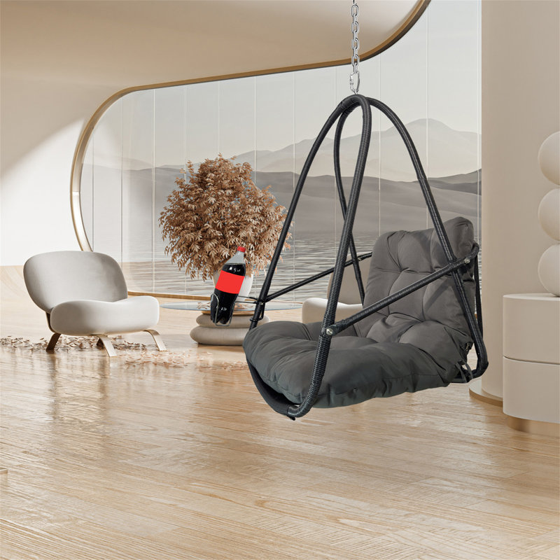 Fauteuil pivotant avec support en C, Noir