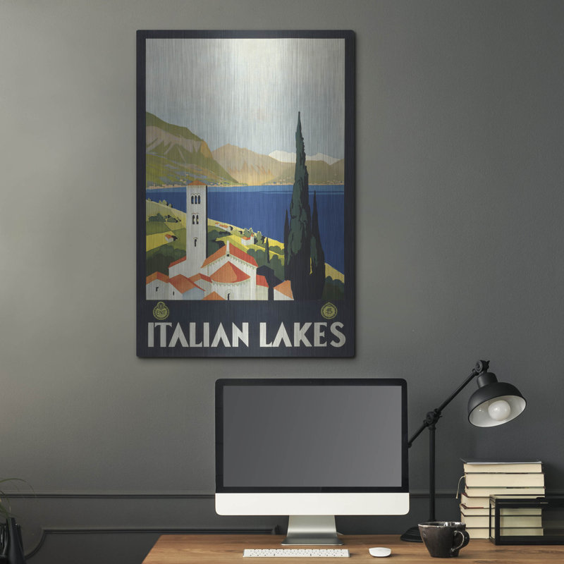 Red Barrel Studio® «Italian Lakes» par Inconnu, art mural en métal, 16 po x 24 po, H 36 po x l 24 po