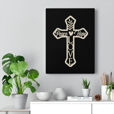 Peace Love Hope - Wrapped Canvas Print