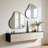 Jhanel Cloud-Shaped Black Wall Mirror