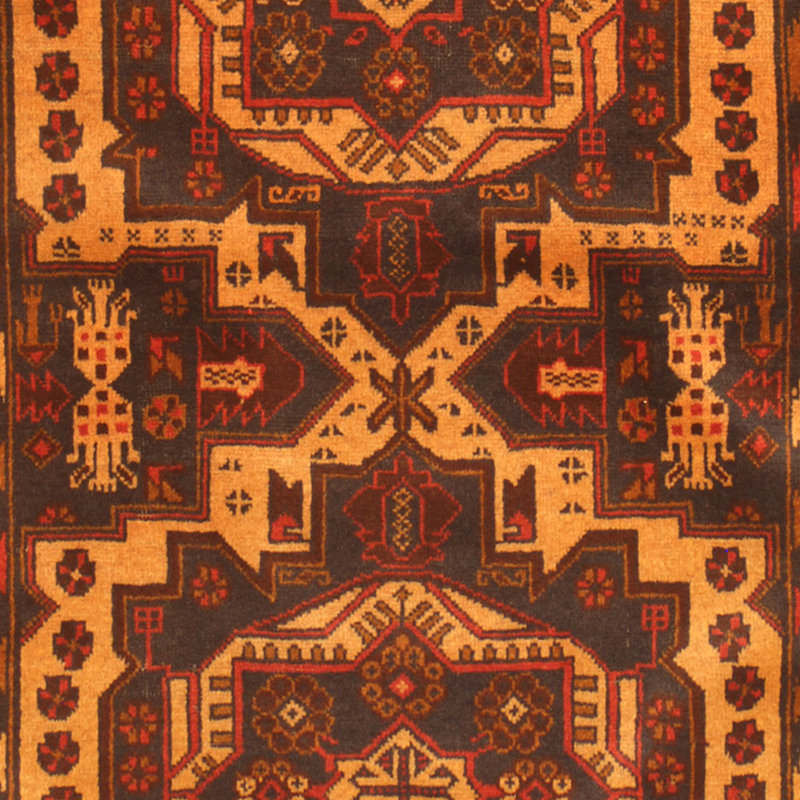 Tapis bleu marine / brun clair Dakira