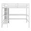 Lit mezzanine double avec tablettes multifonctionnelles et bureau sous le lit - parfait pour la chambre à coucher-92394564