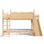 Lit superposé en bois peu encombrant avec glissade, tablettes de rangement et échelle Cavero-128988943