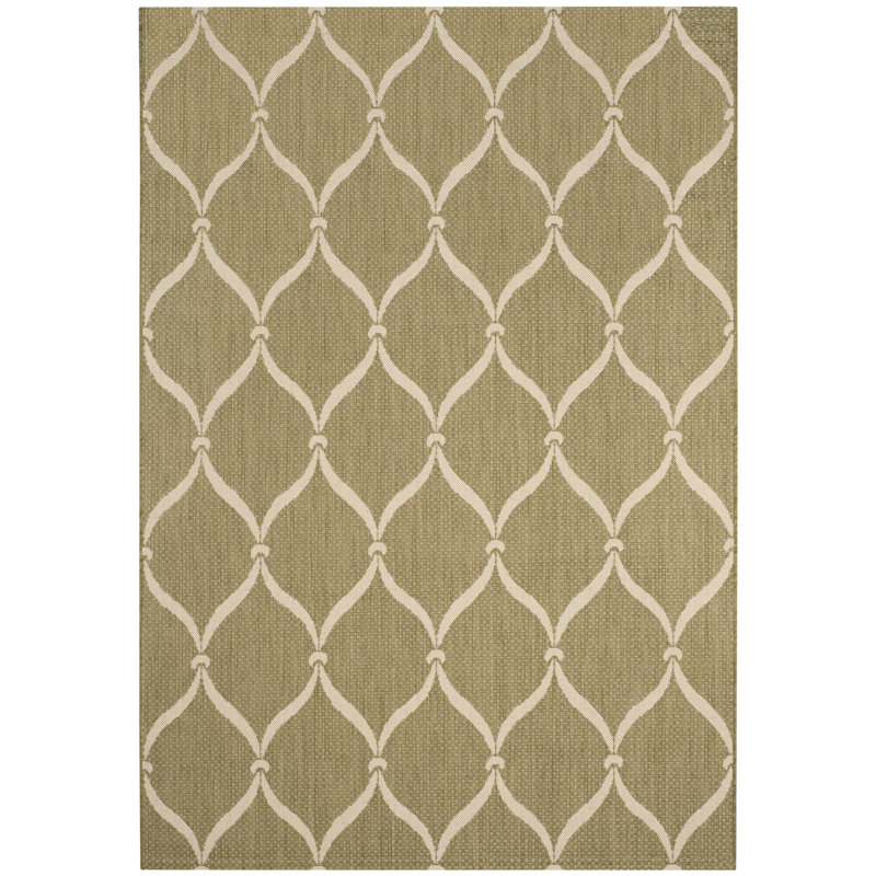 Corolyn Performance Geometric Indoor/Outdoor Area Rug, Rectangle 6'7" x 9'6"