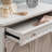 Hamden Light Grey Two Door One Drawer Cabinet