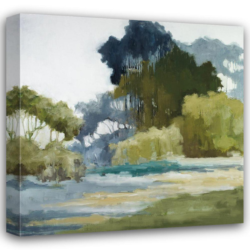 «Red Barrel Studio® Ellens, Jacqueline», art sur toile tendue sous le titre «Bean Fileds Tall Trees», H 36 po x l 36 po