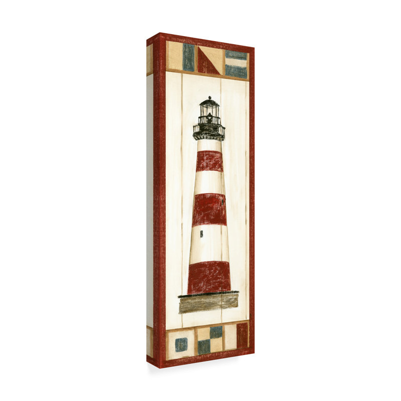 Impression sur toile tendue, "Americana Lighthouse I" par Ethan Harper, H 19 po x l 6 po x P 2 po