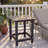 Adirondack Patio Table 17" Height Square HDPE Outdoor Side Table, Weatherproof Waterproof Sun Resistant Easy Clean Backyard End Table, Grey-1334189462