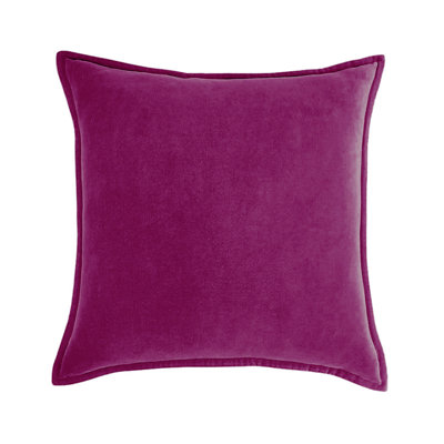 Ensemble de 2 coussins décoratifs en velours de couleur unie de taille 18 po x 18 po mauve avec 450 g d'inserts chacun