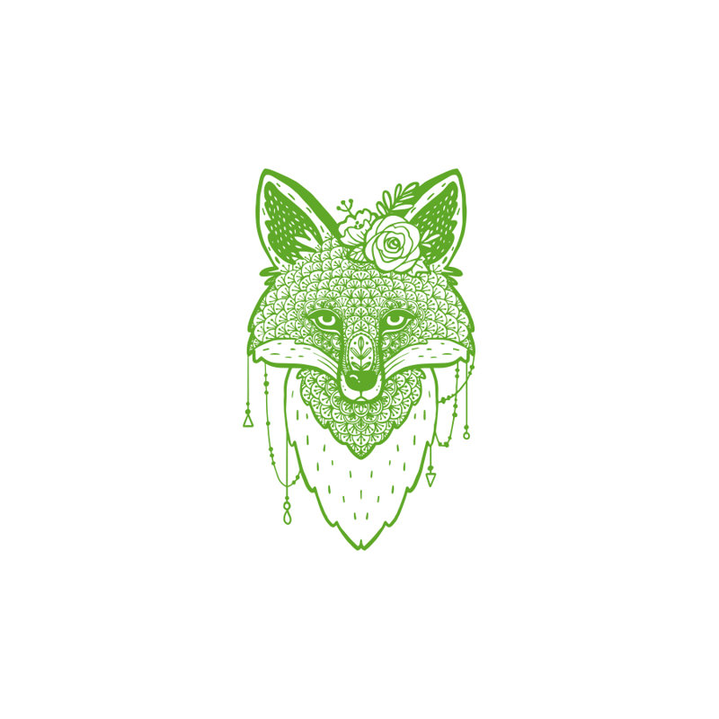 Animals Non-Wall Damaging Wall Decal, Lime Tree Green