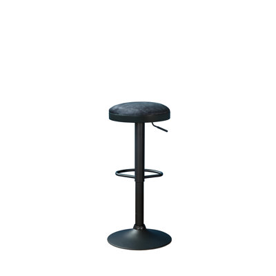 Swivel Upholstered Adjustable Height Counter Stool with Metal Frame