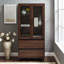 Jimi Glass Door China Cabinet with Lower Drawer Storage-1300721697