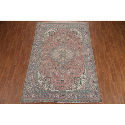 Tapis traditionnel floral en laine 7 x 10