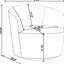 Chaise ronde pivotante orange brûlé avec fonction pour se détendre dans l'espace principal