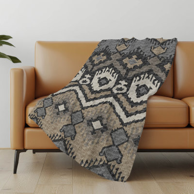 Addison Machine Washable Sherpa Boho Throw Blanket