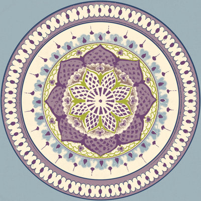 Medallion 3 Soft Colours - Wrapped Canvas Print