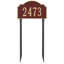 Vanderbilt Standard One Line Address Sign Plaque with Lawn Stakes-1763651566-1763651567
