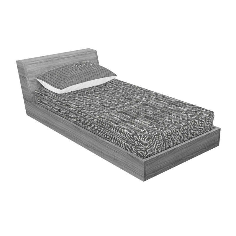 Microfiber Chevron Sheet Set, Twin XL Sheet Set with Fitted Sheet