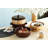 9.25" Ceramic/Terra Cotta/Wood Food Steamer-22330230-22330234