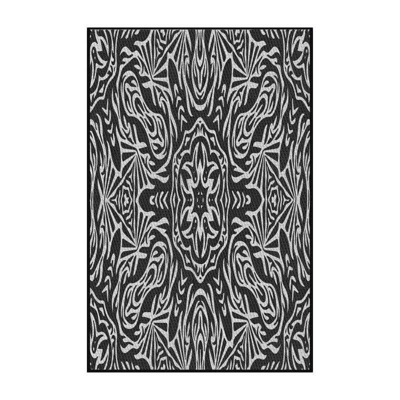 Tapis gris/brun tissé à la machine, Tapis de couloir 2 pi x 5 pi