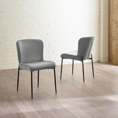 82cm H Upholstered Side Chair in Grey