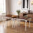 Modern Farmhouse Rectangular Solid Wood Dining Table-737888476