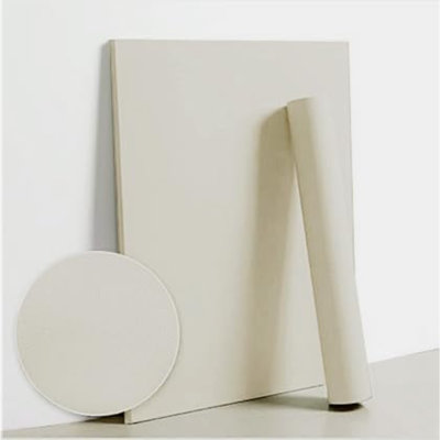 Papier peint auto-adhésif 118 po x 23,6 po à motif de papier peint auto-adhésif moderne et amovible de couleur unie, compatible avec les locataires (118 po x 23,6 po, blanc épais)