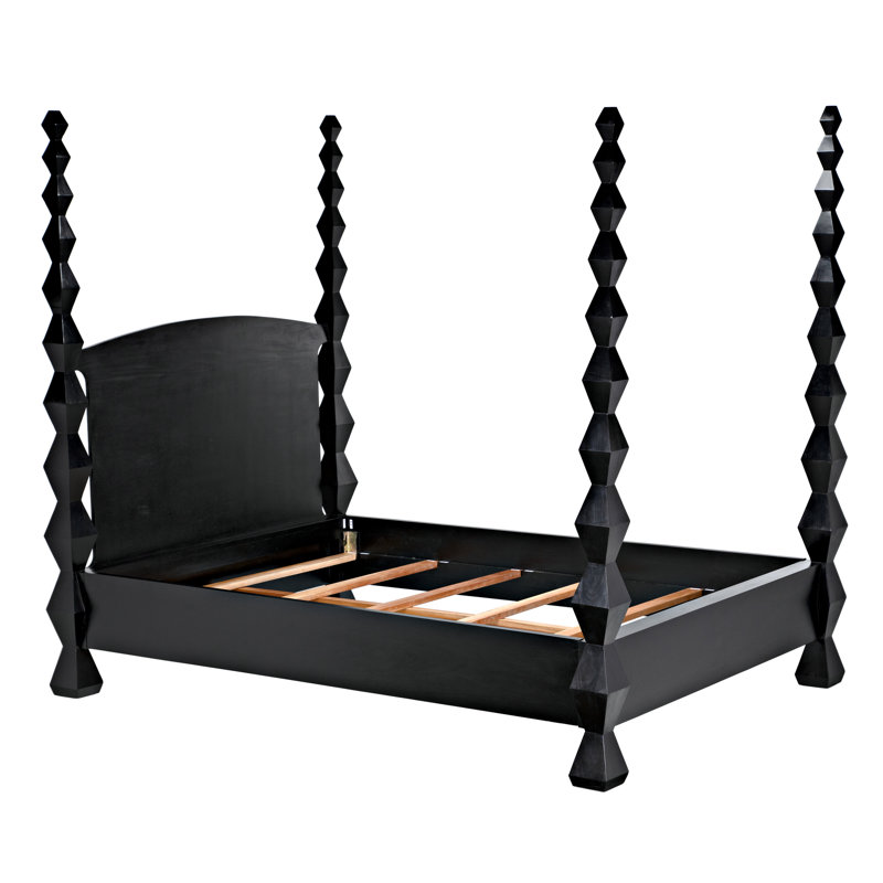 Brancusi Solid Wood Four Poster Bed, Queen