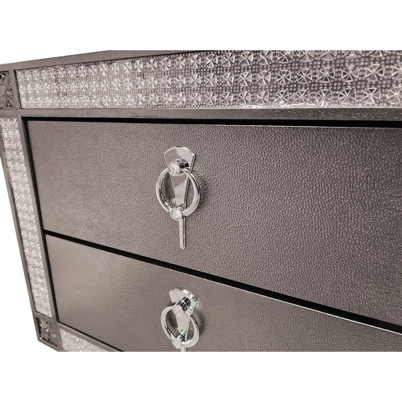 Mobilier de chambre à coucher 1 pièce Glam Style