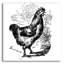  «Garden Chicken» par Art Licensing Studio, art mural en verre acrylique-503444693