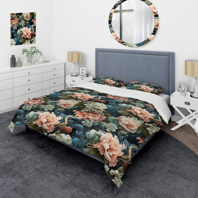 Dragon symbolisme - Ensemble de housse de couette japonaise, Housse de couette simple + 1 taie décorative stan