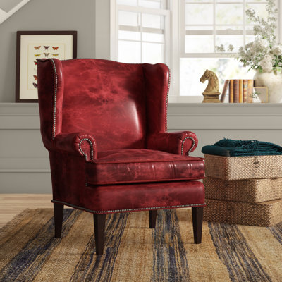 Fauteuil club en cuir véritable de 31 po de largeur Bexley