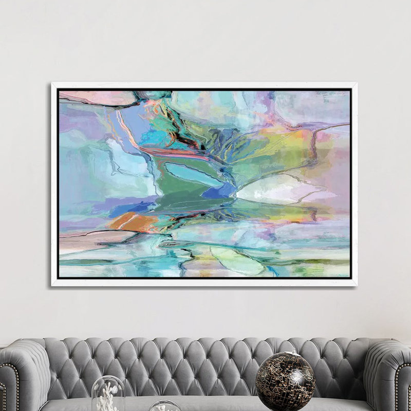 Movement II by Michael Tienhaara - Print on Canvas, White Floater Framed, 101.6cm H x 152.4cm W x 3.81cm D