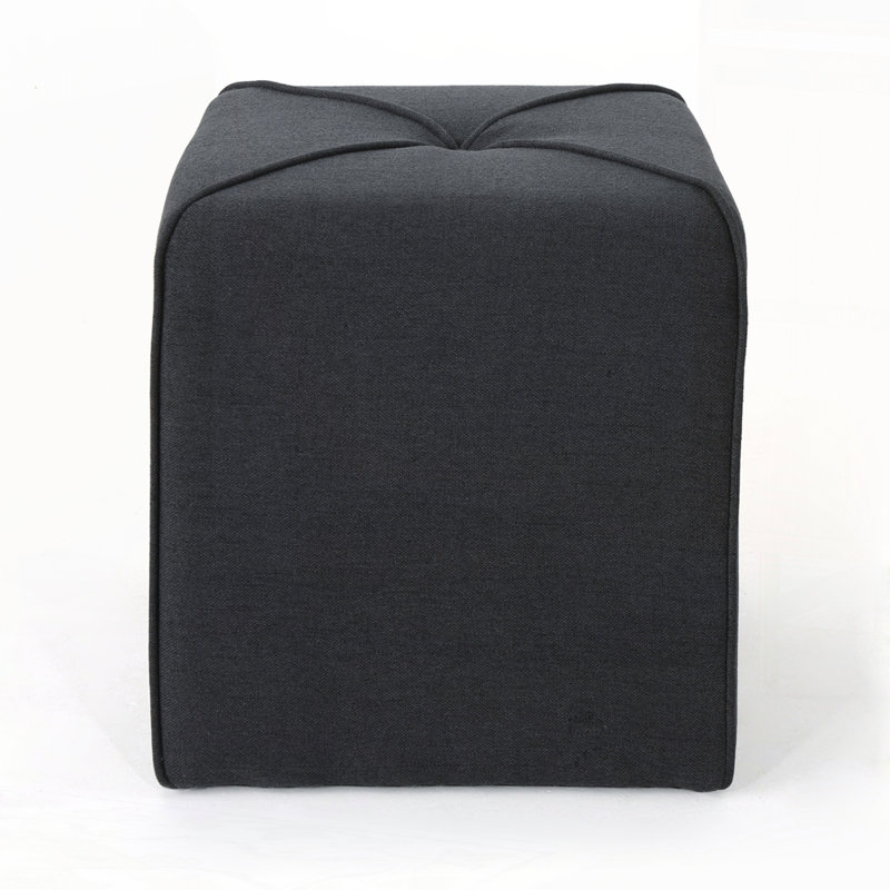 Dark Charcoal Ottoman, Charcoal Gray