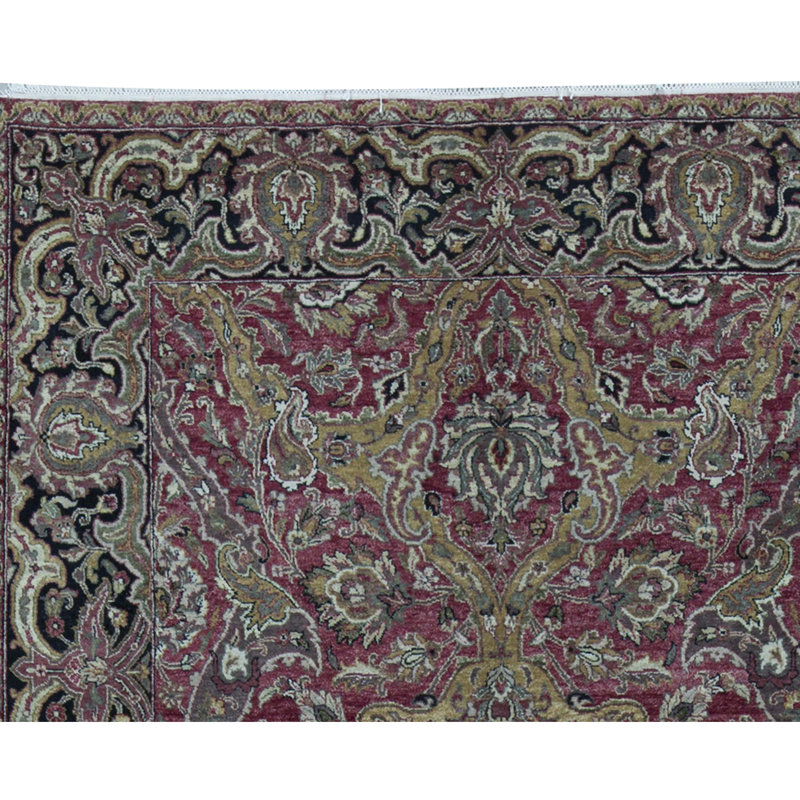 Suruchi Wool Oriental Area Rug in Purple/Black