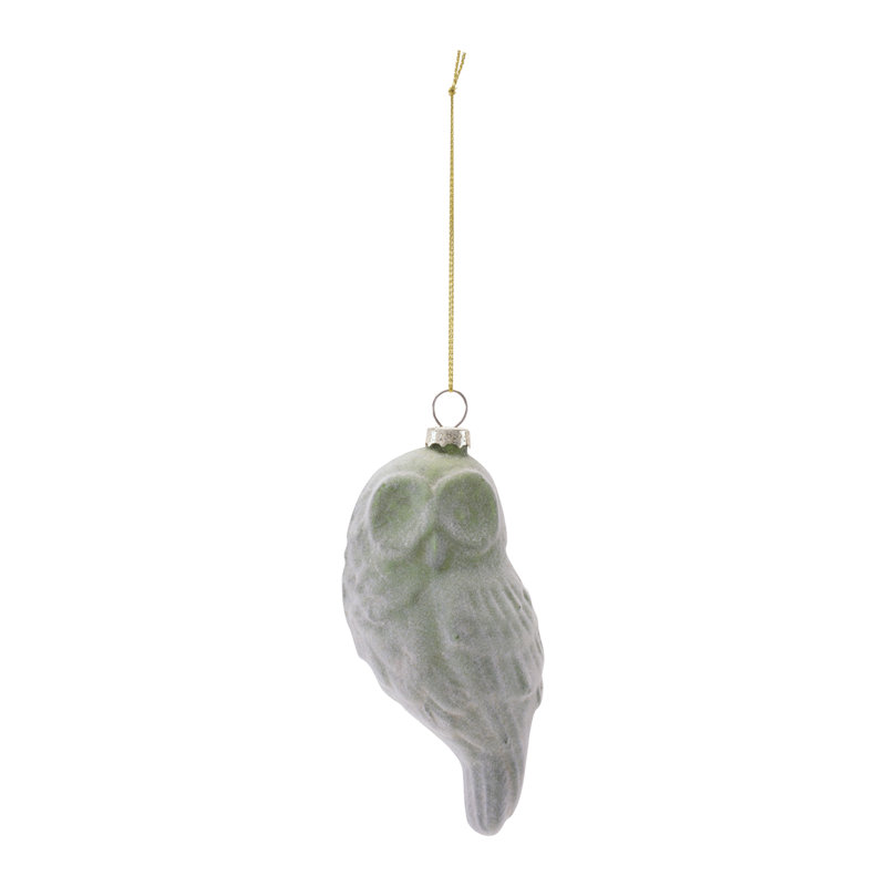 Ornements en verre hibou (ensemble de 12)