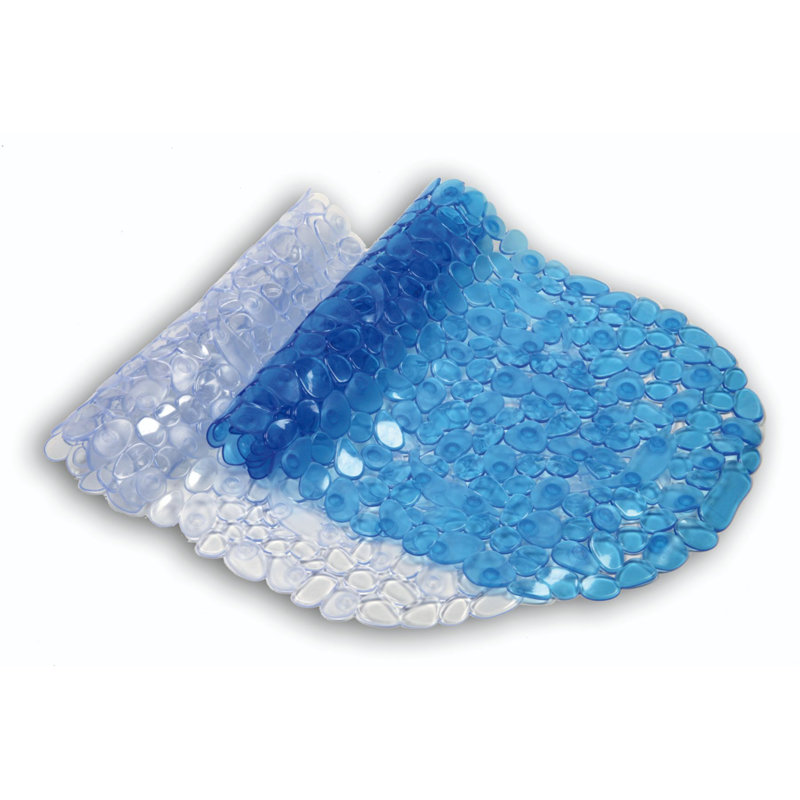 Rubber Non-Slip Bath Mat, White