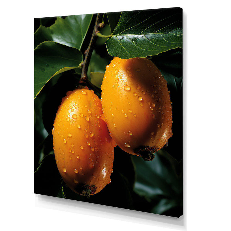 «Harvest Hues Papaya Fruit Perfection IV», art mural fruits, H 20 po x l 12 po x P 1 po