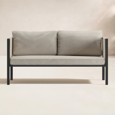 Annegriet Steel Frame Loveseat with Included Cushions and Storage Pockets