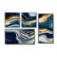 Agate vibrante bleue et dorée II - décoration murale moderne jaune 4 pièces-1730984667-1730984668