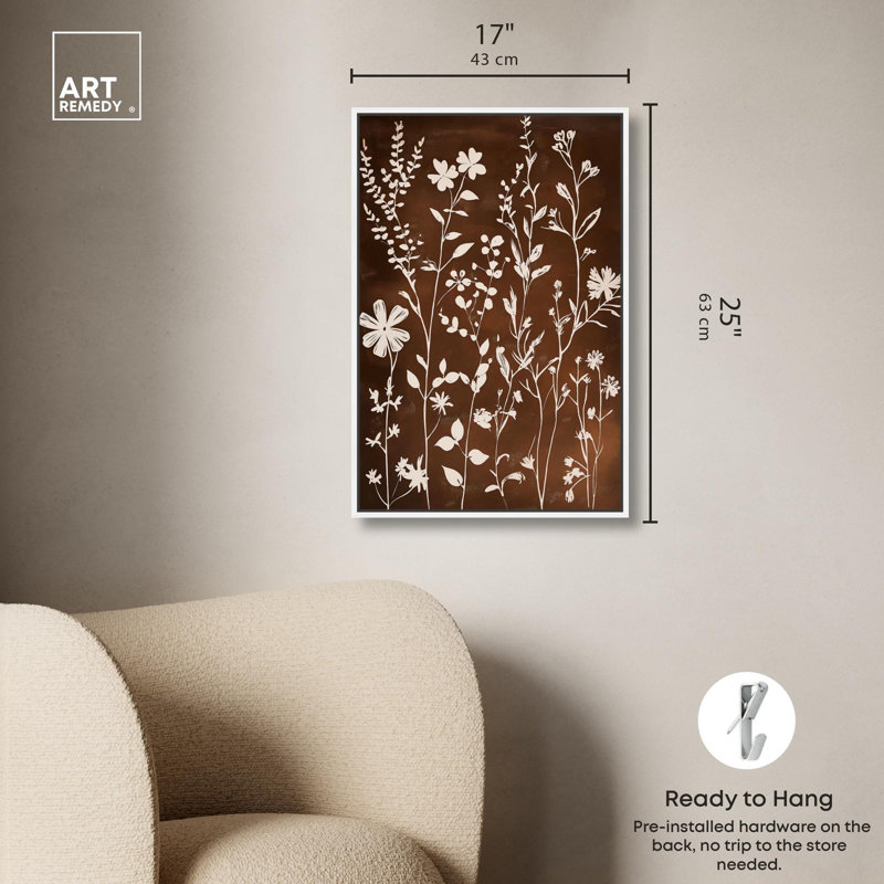 Toile «Void Verdancy II» par Art Remedy, H 25 po x l 17 po, Cadre blanc