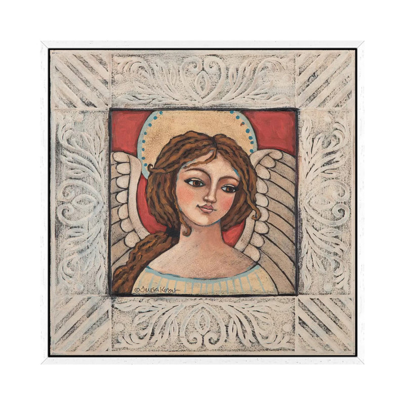 Sierra by Teresa Kogut - Painting on Canvas, White Framed, 45.72 cm H x 45.72 cm W