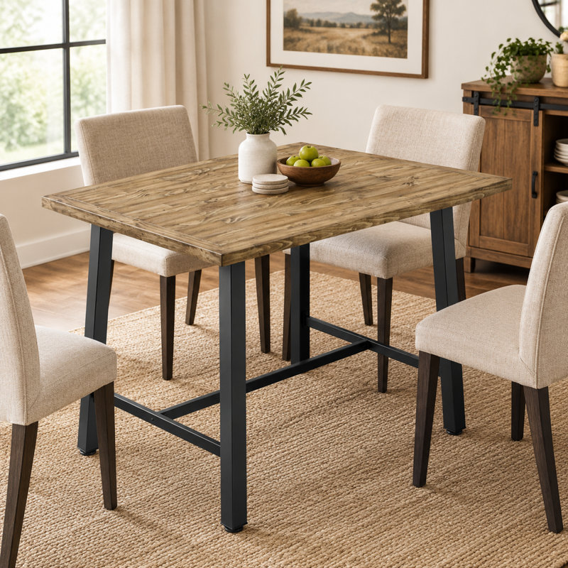 Table de salle à manger rectangulaire à hauteur de comptoir Modern Modern